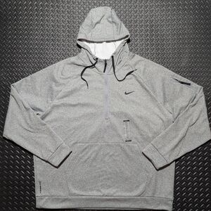 NIKE THERMA FIT PULLOVER HOODIE DARK GREY HEATER DQ4844-063 MENS Sz 3XL